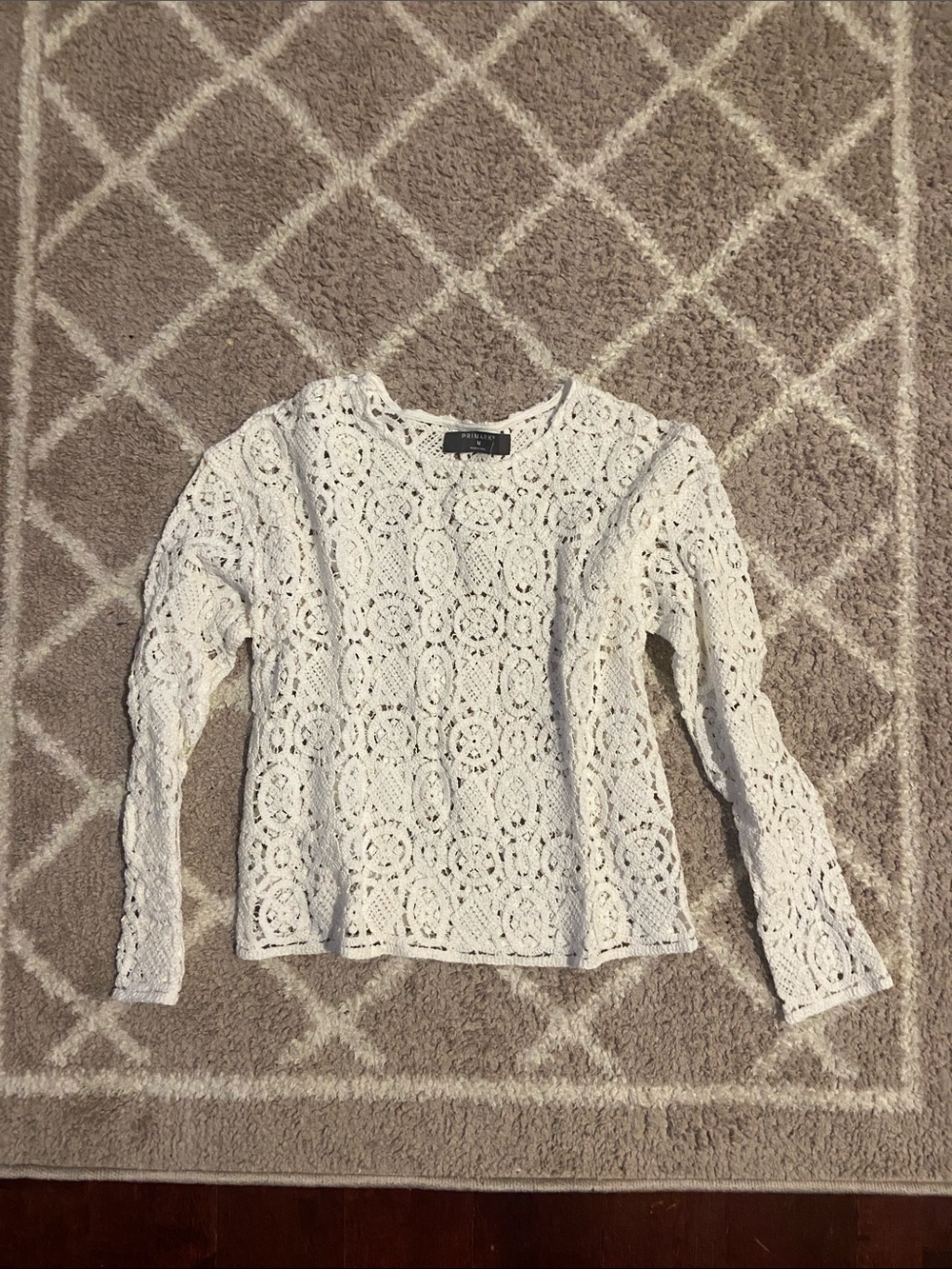 Lace Long-Sleeve Top - White